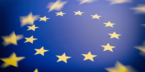 Abstact european union flag. 3d illustration
