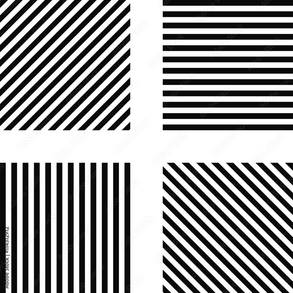 Poster striped square pattern