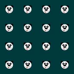 Seamless pattern panda