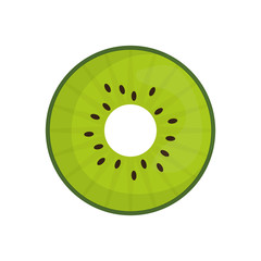 Organic and Healthy food concept represented by kiwi fruit icon. isolated and flat illustration 