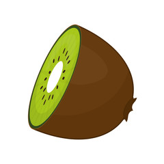 Organic and Healthy food concept represented by kiwi fruit icon. isolated and flat illustration 