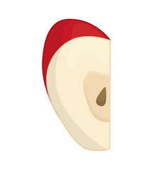 Organic and Healthy food concept represented by apple fruit icon. isolated and flat illustration 