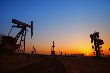 The silhouette of the oil pump