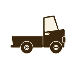 Delivery and Shipping concept represented by truck icon. isolated and flat illustration 