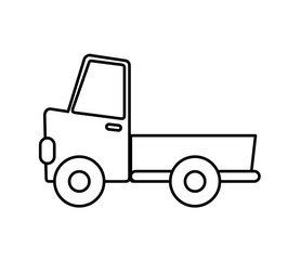 Delivery and Shipping concept represented by truck icon. isolated and flat illustration 