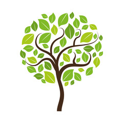 Nature concept represented by tree icon. isolated and flat illustration 