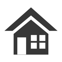 Family home concept represented by house with window icon. isolated and flat illustration 