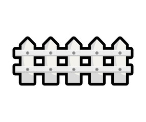 Barrier concept represented by fence icon. isolated and flat illustration 