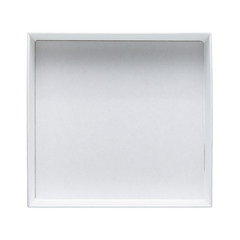 Empty open box isolated on white background top view