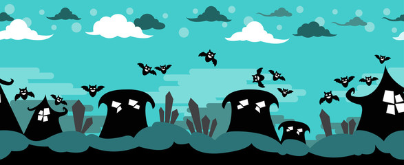 Halloween Vector Horror Scene