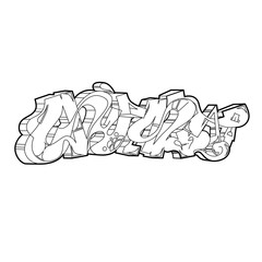 Graffiti vector urban art.