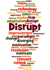 Disrupt, word cloud concept 2
