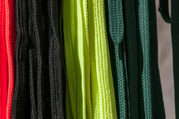 Shoe Strings for sale in a spainish market