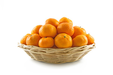 Orange in basket