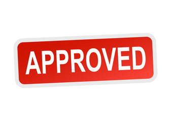 Approved sign. Flat vector illustration
