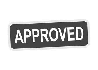 Obraz premium Approved icon. Flat vector illustration