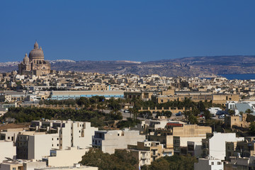 Church of Saint John the Baptist, also known as the Rotunda of Xewkija on the island of Gozo 