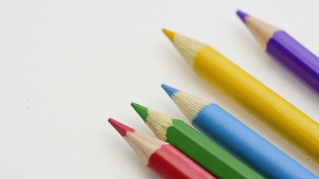 Sharpening color pencil.