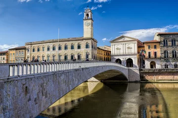 Crédence de cuisine en verre imprimé Tour de Pise Pisa, Ponte di Mezzo