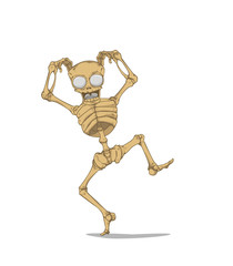 Skeleton vector. Monster in Halloween night