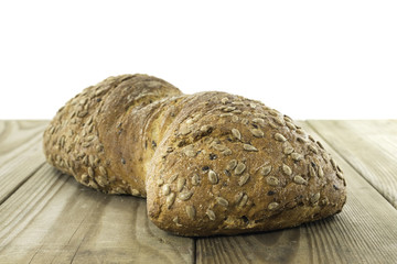 bread on wooden background