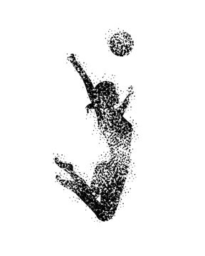 Woman Volleyball Silhouettes