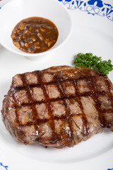 Grilled beef steak
