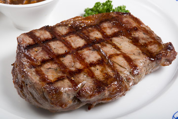 Grilled beef steak