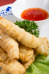 Fried fish in tempura