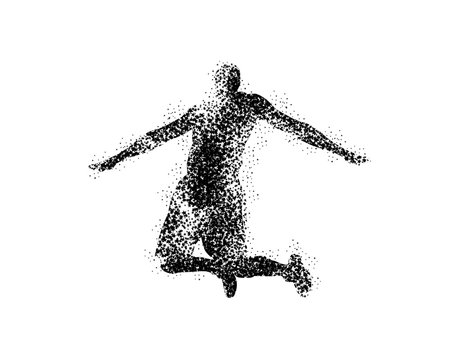 Running and Jumping athlete silhouette