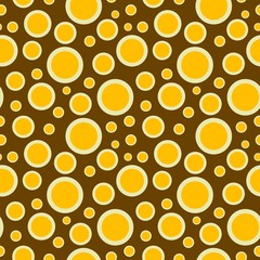 Yellow Bubbles Seamless Pattern