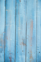 Blue painted old wood background