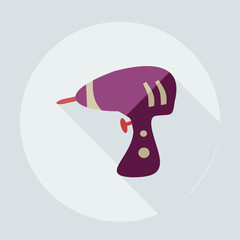 Flat modern design with shadow icons drill