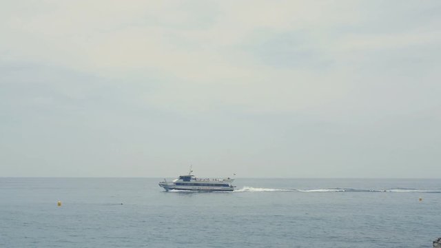luxury yacht in the sea. speed boat