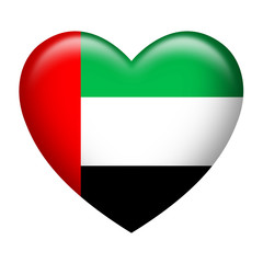 United Arab Emirates Insignia Heart Shape