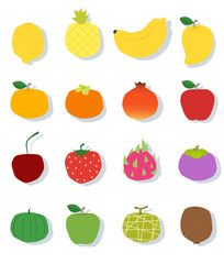 Set of fruit Healthy food , vector, illustration