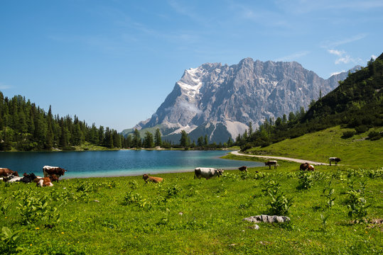 Seebensee mit Blick auf die Zugspitze