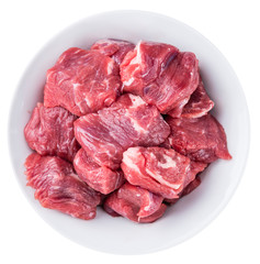 Chopped Beef Steak (isolated on white)