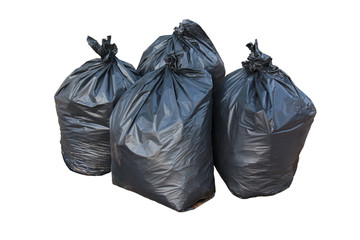 bin bag garbage isolated on background white.