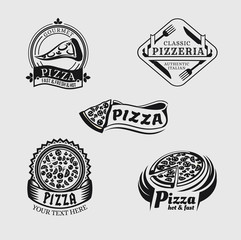 Cector set of Pizza Labels and Badges.