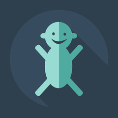Flat modern design with shadow icons toys
