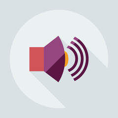 Flat modern design with shadow icons sound