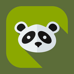 Flat modern design with shadow icons pandas