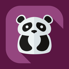 Flat modern design with shadow icons pandas
