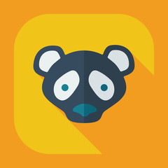 Flat modern design with shadow icons pandas