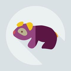 Flat modern design with shadow icons pandas