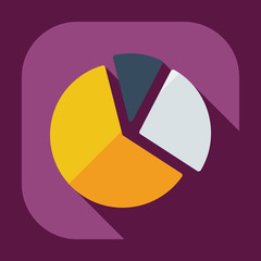 Flat modern design with shadow icons business graph