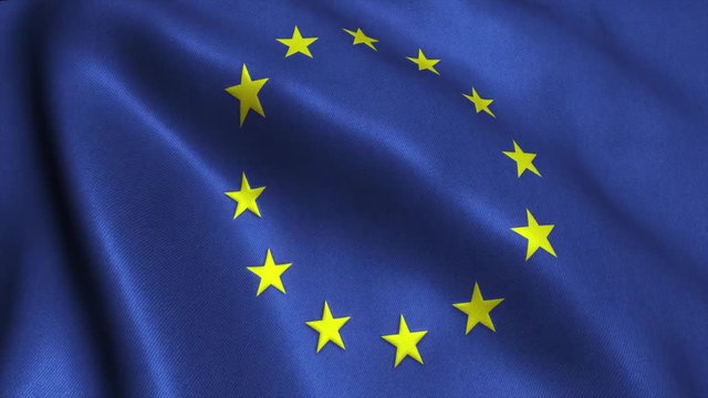 Europe EU Flag. Seamless Looping Animation. 4K High Definition Video