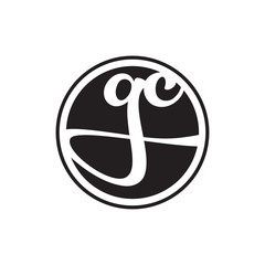 initial letter logo circle with ring