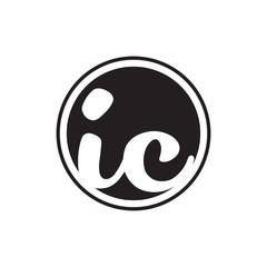 initial letter logo circle with ring